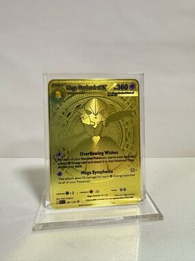 Pokemon Mega Gardevoir EX 187/132 Gold Metal Card Collectible/Gift/Fan Art